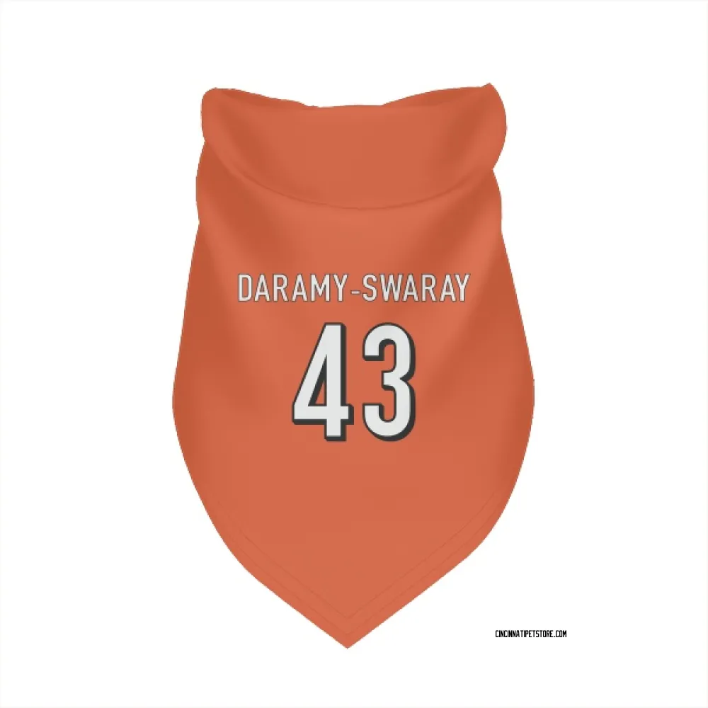 Cincinnati Bengals Abu Daramy-Swaray Orange Pet Bandana for Dog & Cat