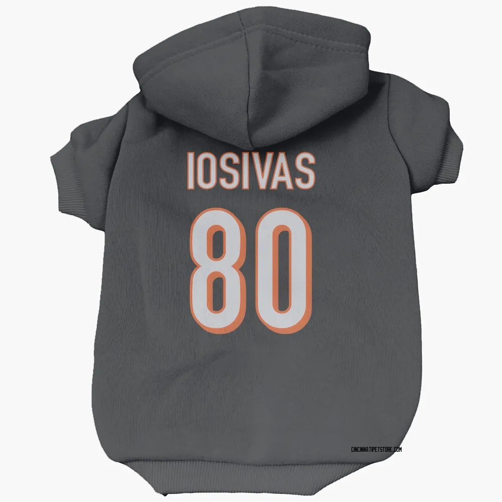 Cincinnati Bengals Andrei Iosivas Black Pet Hoodie for Dog & Cat