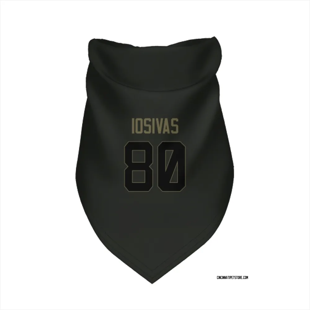Cincinnati Bengals Andrei Iosivas Black Service Pet Bandana for Dog & Cat