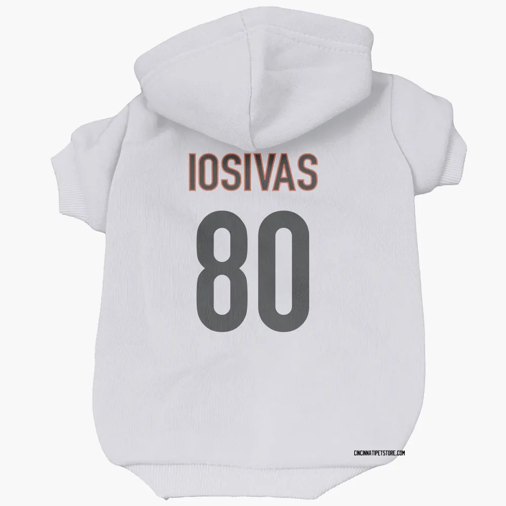 Cincinnati Bengals Andrei Iosivas White Pet Hoodie for Dog & Cat