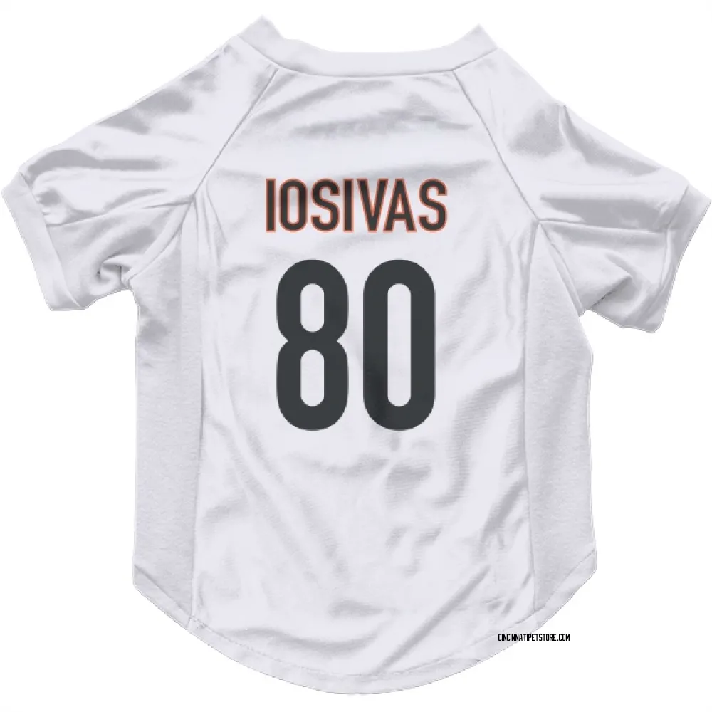 Cincinnati Bengals Andrei Iosivas White Pet Jersey for Dog & Cat