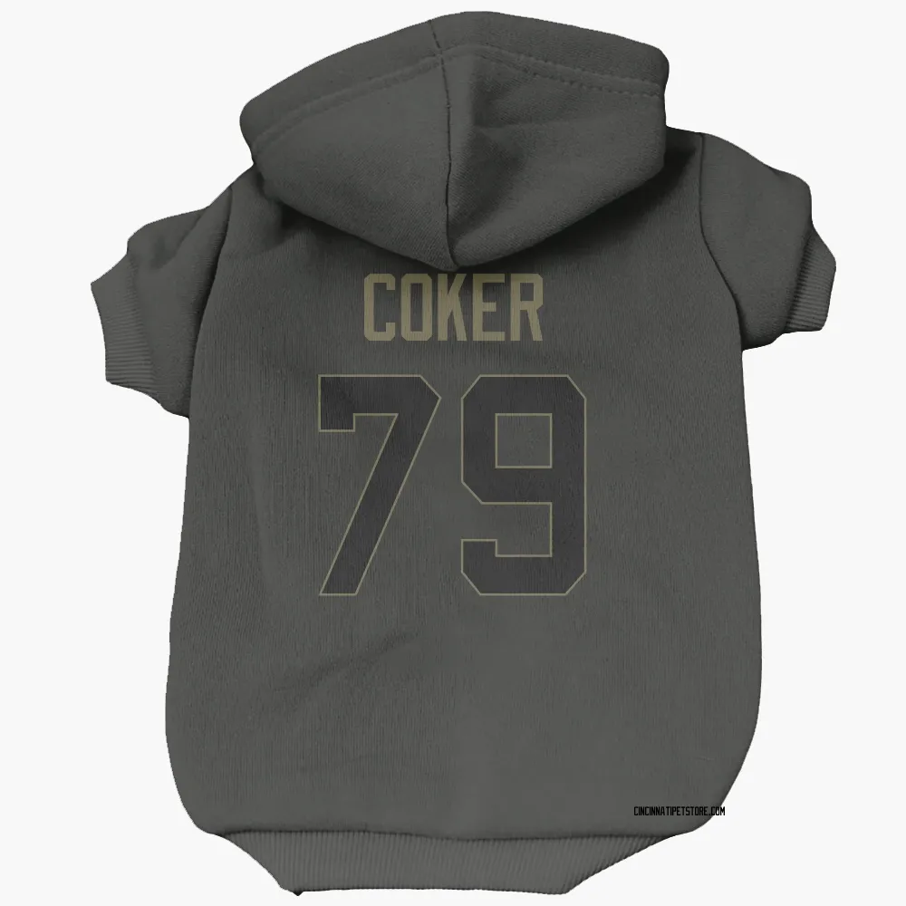 Cincinnati Bengals Andrew Coker Black Service Pet Hoodie for Dog & Cat