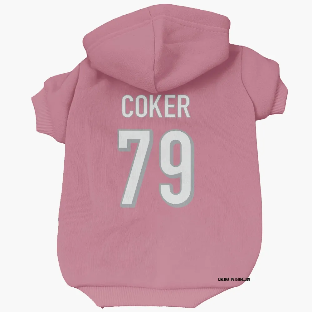 Cincinnati Bengals Andrew Coker Pink Pet Hoodie for Dog & Cat
