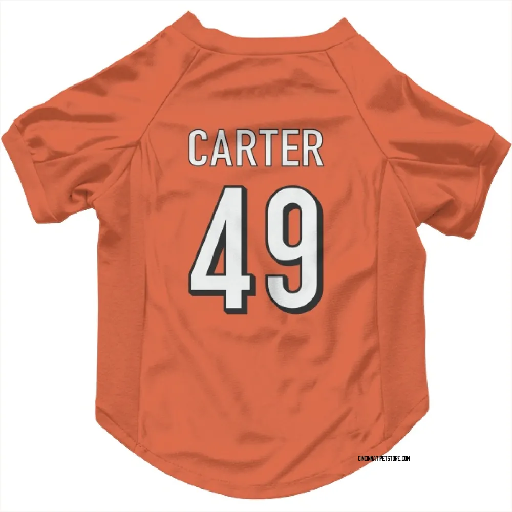 Cincinnati Bengals Barrett Carter Orange Pet Jersey for Dog & Cat