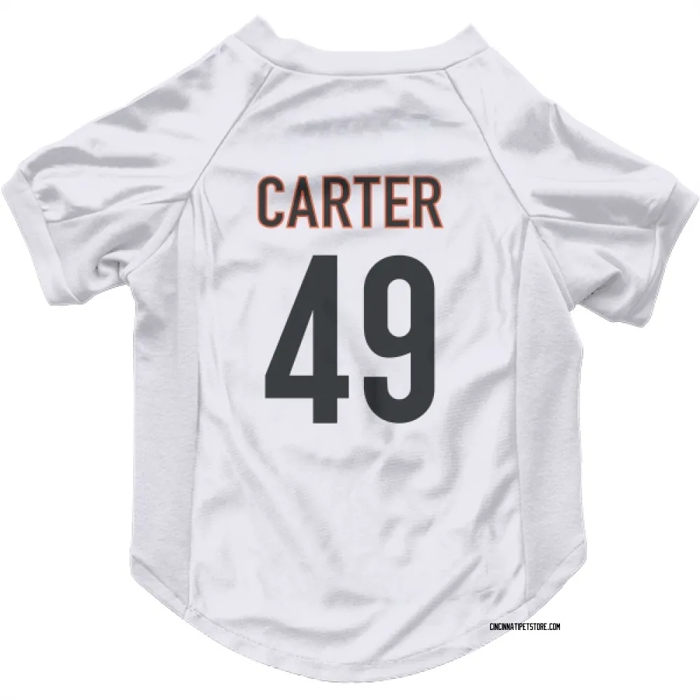 Cincinnati Bengals Barrett Carter White Pet Jersey for Dog & Cat