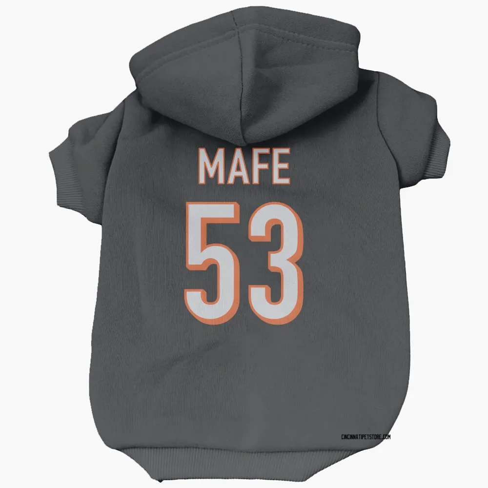 Cincinnati Bengals Boye Mafe Black Pet Hoodie for Dog & Cat