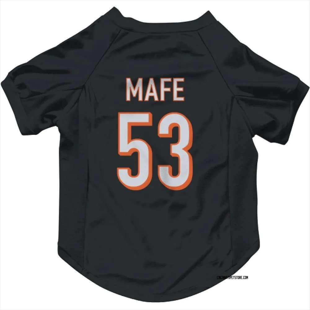 Cincinnati Bengals Boye Mafe Black Pet Jersey for Dog & Cat