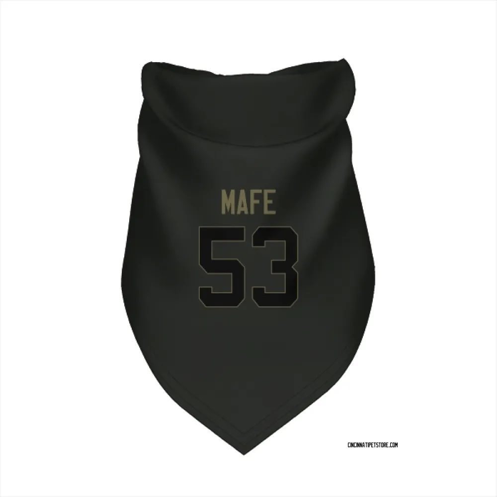 Cincinnati Bengals Boye Mafe Black Service Pet Bandana for Dog & Cat