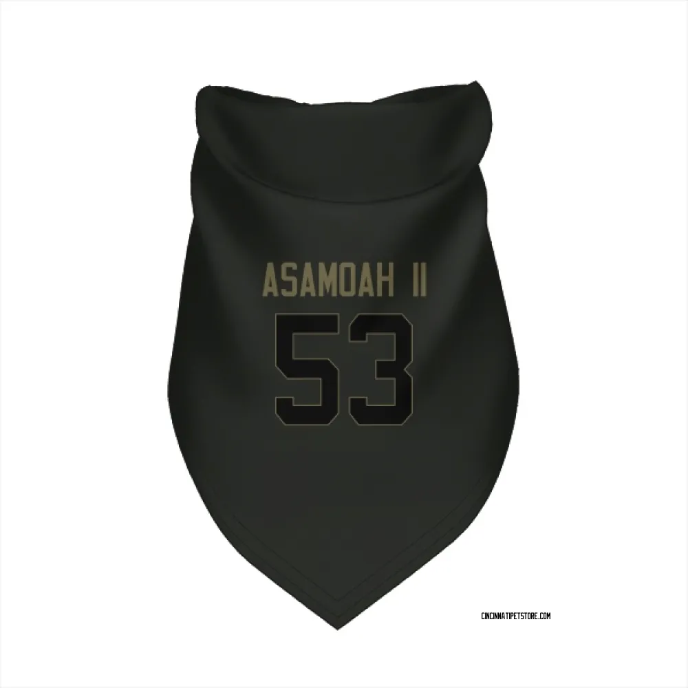 Cincinnati Bengals Brian Asamoah II Black Service Pet Bandana for Dog & Cat