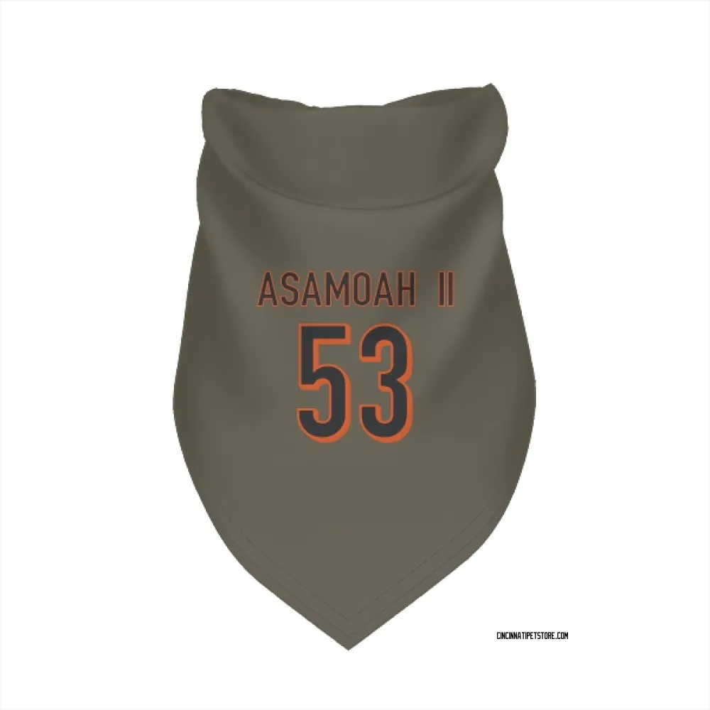 Cincinnati Bengals Brian Asamoah II Olive Pet Bandana for Dog & Cat