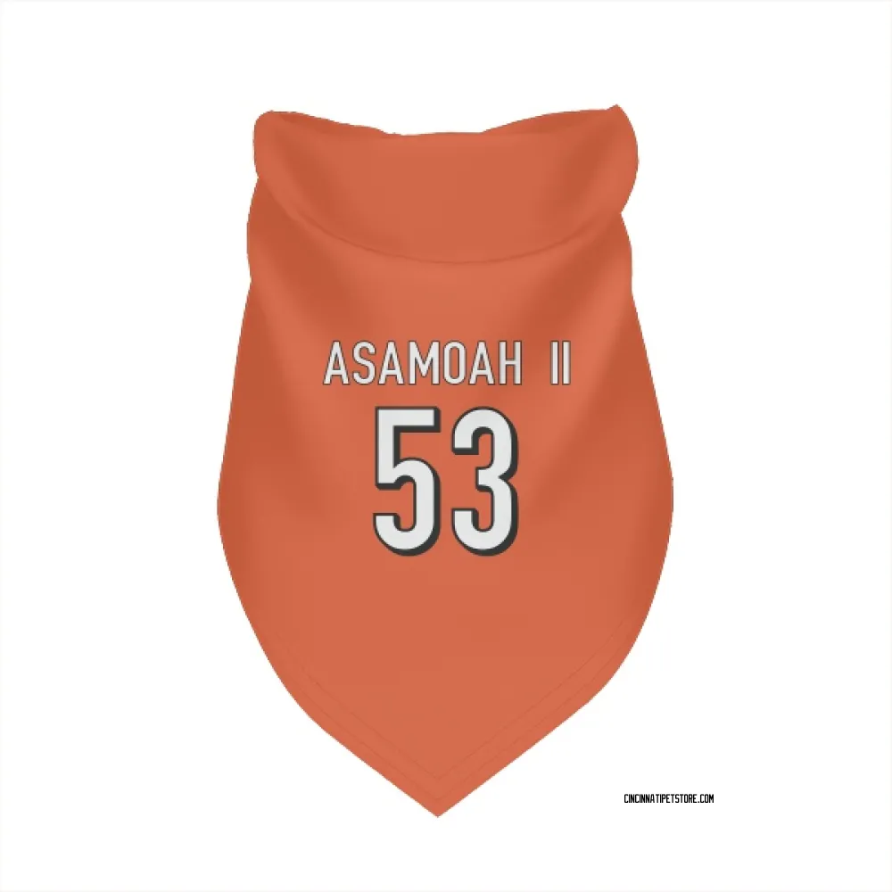 Cincinnati Bengals Brian Asamoah II Orange Pet Bandana for Dog & Cat