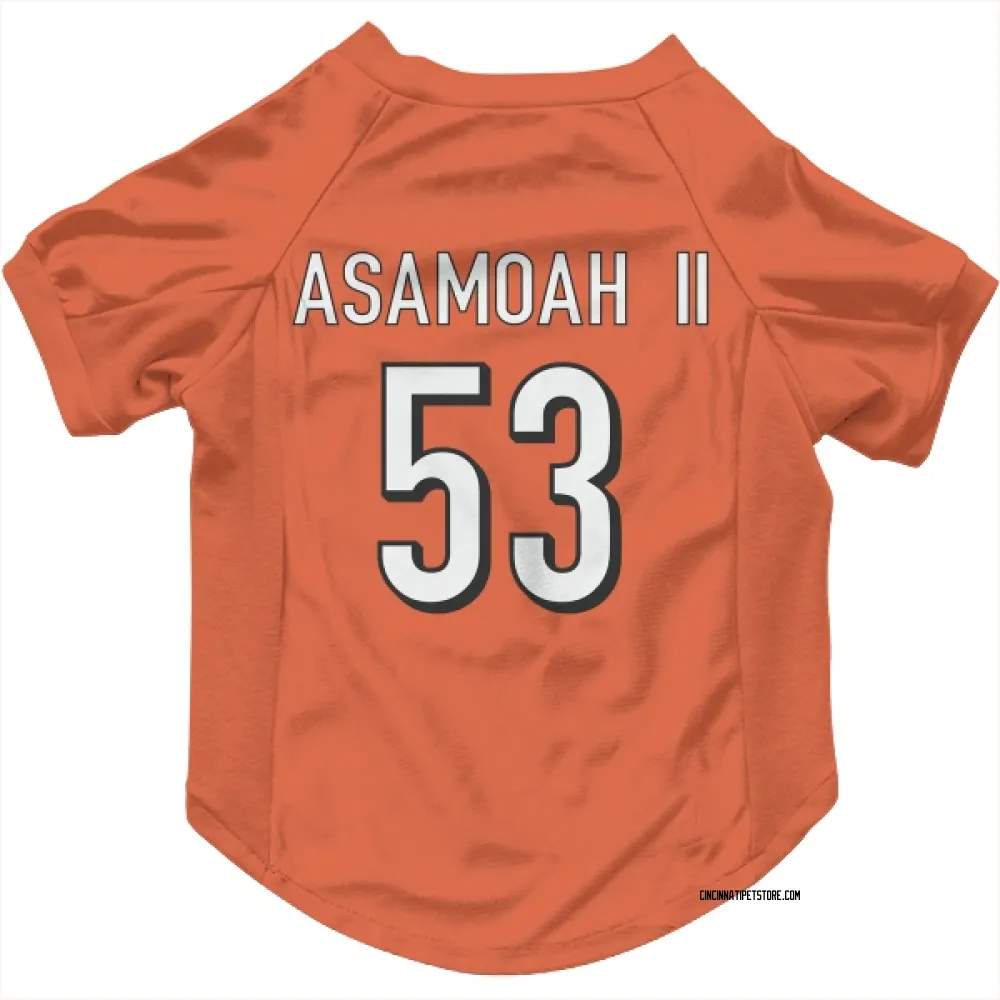Cincinnati Bengals Brian Asamoah II Orange Pet Jersey for Dog & Cat