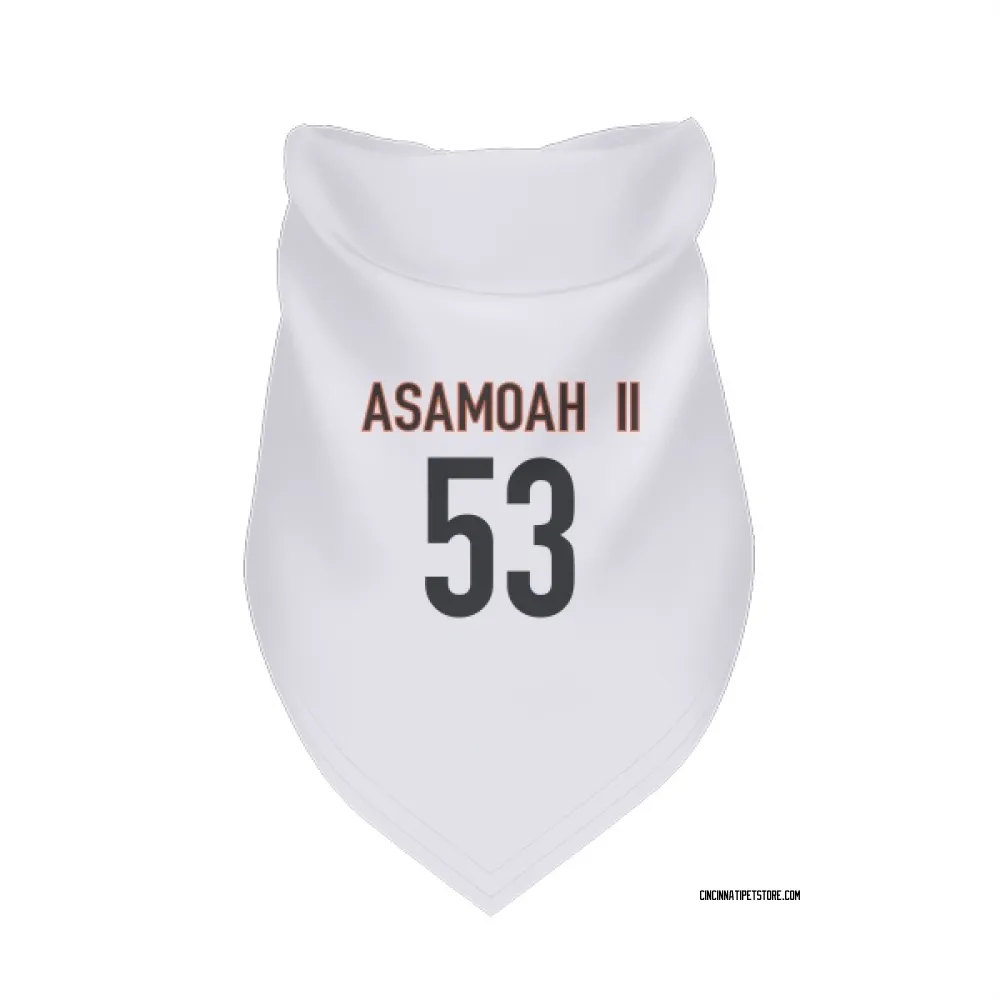 Cincinnati Bengals Brian Asamoah II White Pet Bandana for Dog & Cat