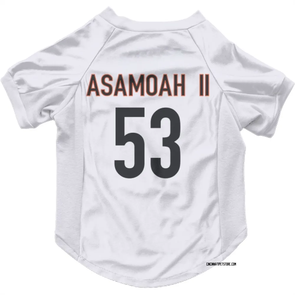 Cincinnati Bengals Brian Asamoah II White Pet Jersey for Dog & Cat