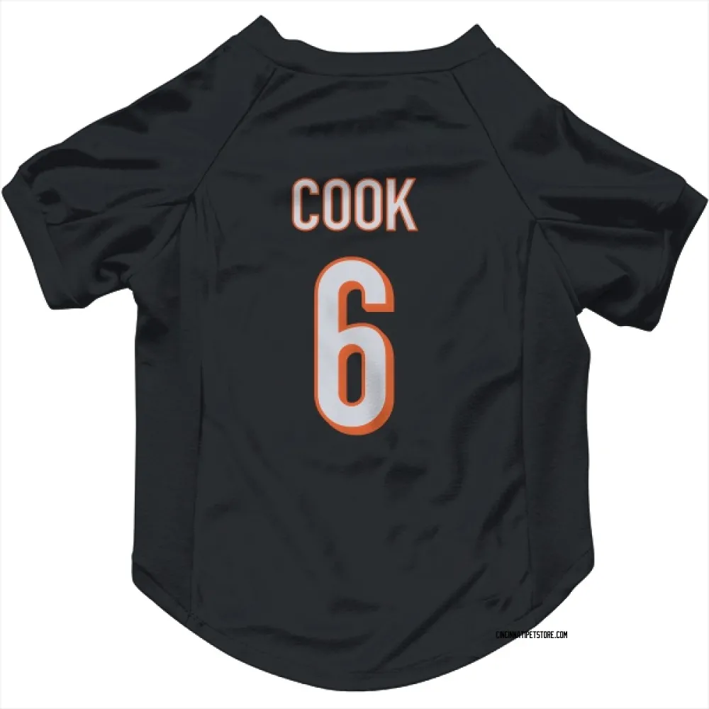 Cincinnati Bengals Bryan Cook Black Pet Jersey for Dog & Cat