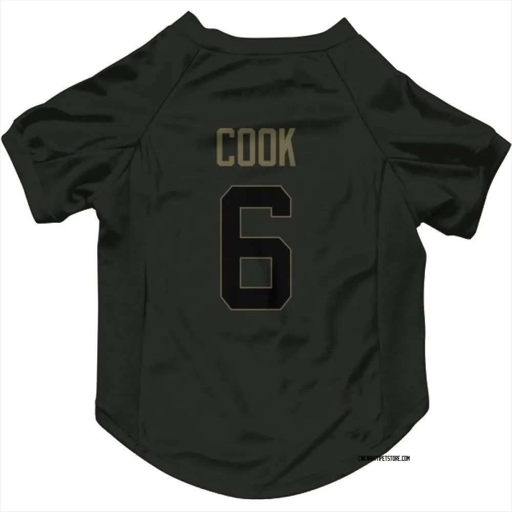 Cincinnati Bengals Bryan Cook Black Service Pet Jersey for Dog & Cat