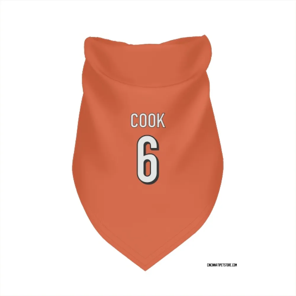 Cincinnati Bengals Bryan Cook Orange Pet Bandana for Dog & Cat