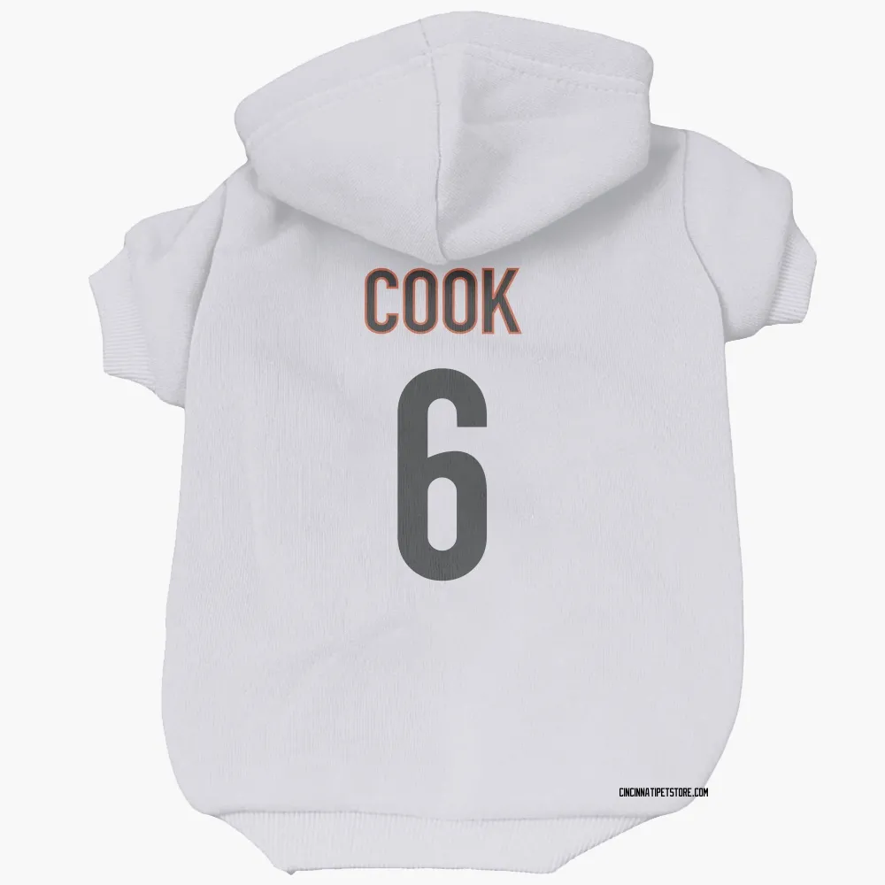 Cincinnati Bengals Bryan Cook White Pet Hoodie for Dog & Cat