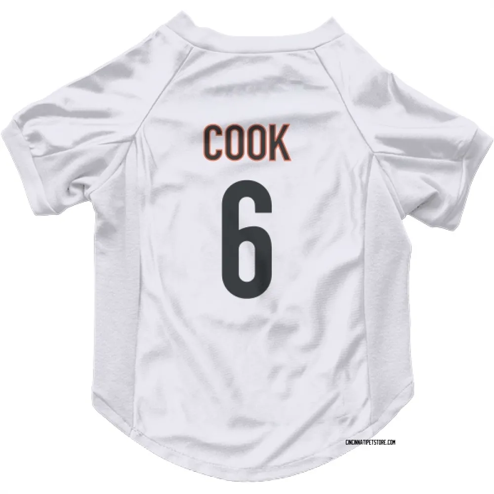 Cincinnati Bengals Bryan Cook White Pet Jersey for Dog & Cat