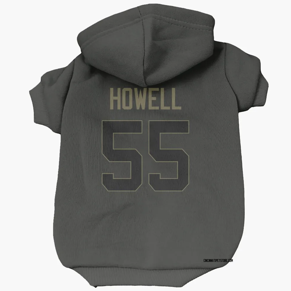 Cincinnati Bengals Cashius Howell Black Service Pet Hoodie for Dog & Cat