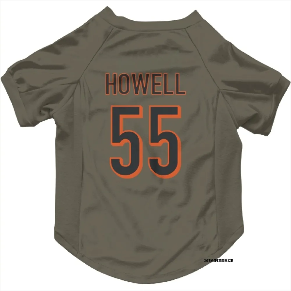 Cincinnati Bengals Cashius Howell Olive Pet Jersey for Dog & Cat