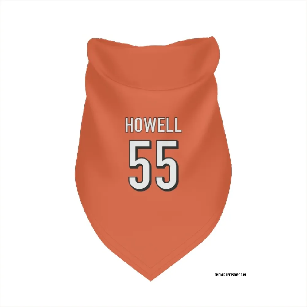 Cincinnati Bengals Cashius Howell Orange Pet Bandana for Dog & Cat