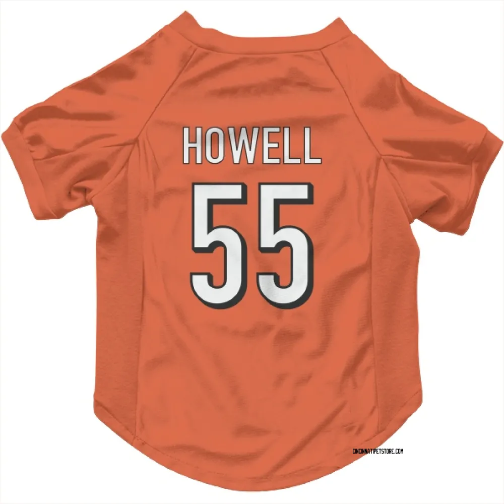 Cincinnati Bengals Cashius Howell Orange Pet Jersey for Dog & Cat