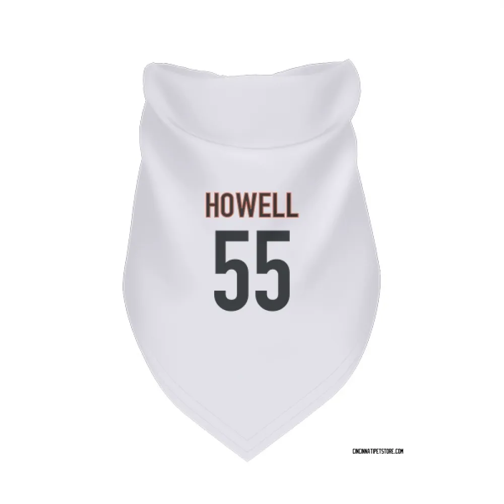 Cincinnati Bengals Cashius Howell White Pet Bandana for Dog & Cat
