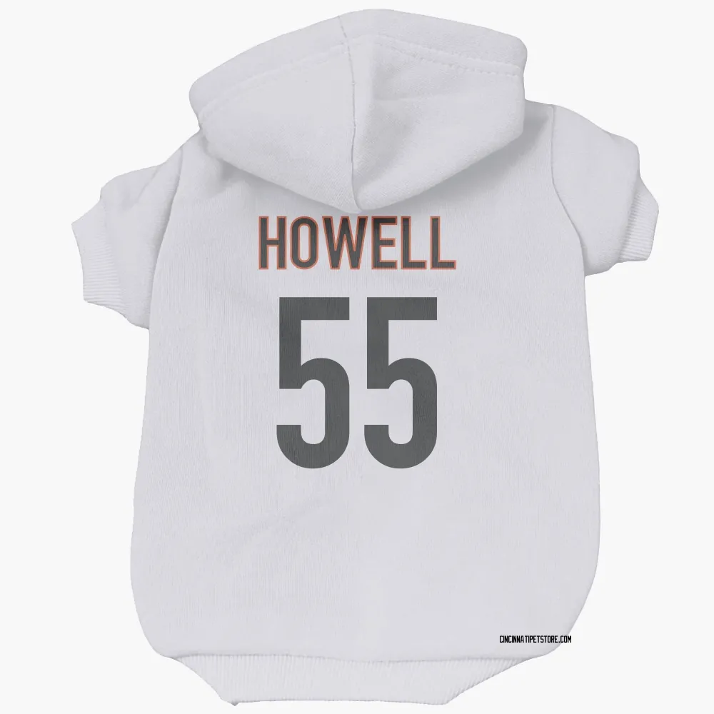 Cincinnati Bengals Cashius Howell White Pet Hoodie for Dog & Cat
