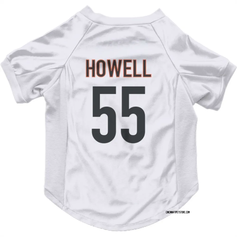 Cincinnati Bengals Cashius Howell White Pet Jersey for Dog & Cat