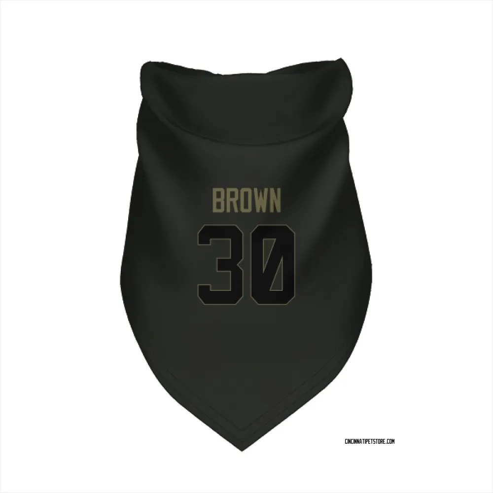 Cincinnati Bengals Chase Brown Black Service Pet Bandana for Dog & Cat