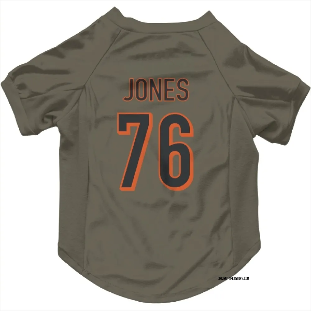 Cincinnati Bengals Christian Jones Olive Pet Jersey for Dog & Cat