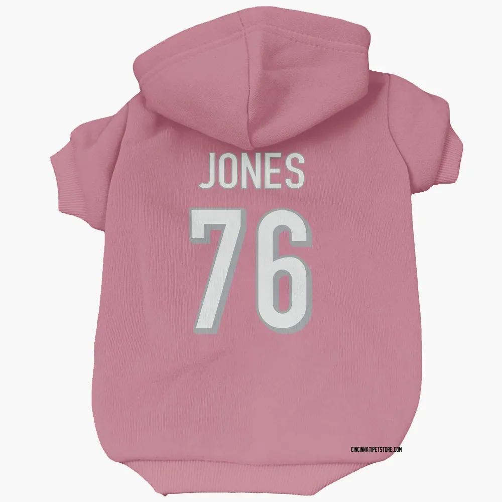 Cincinnati Bengals Christian Jones Pink Pet Hoodie for Dog & Cat
