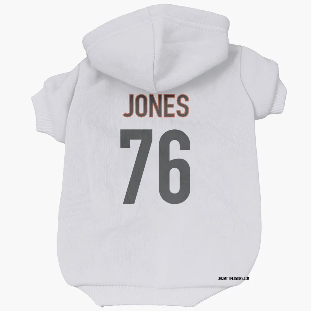 Cincinnati Bengals Christian Jones White Pet Hoodie for Dog & Cat