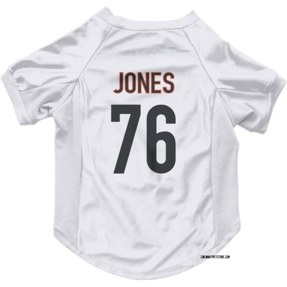 Cincinnati Bengals Christian Jones White Pet Jersey for Dog & Cat