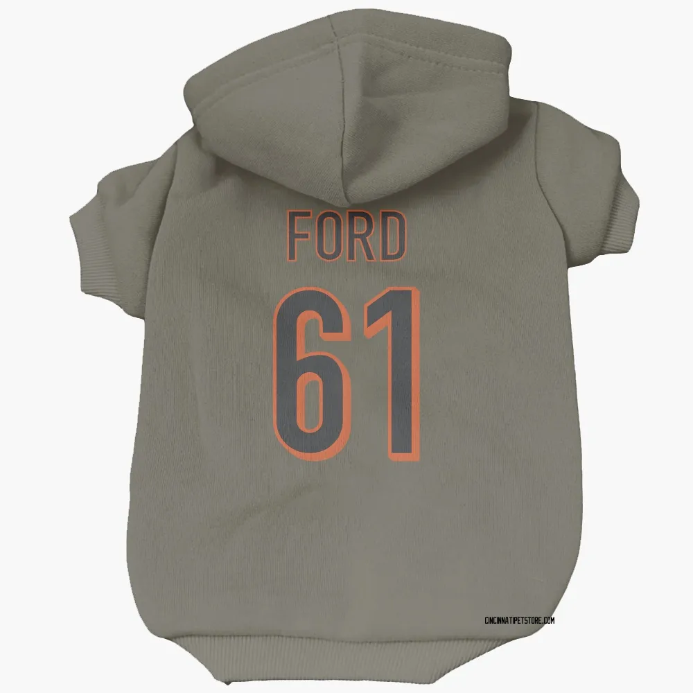 Cincinnati Bengals Cody Ford Olive Pet Hoodie for Dog & Cat