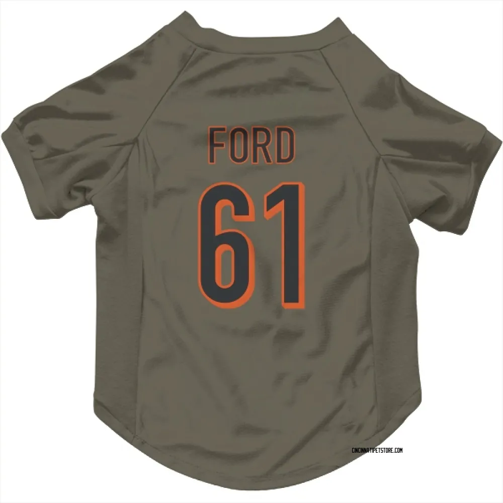 Cincinnati Bengals Cody Ford Olive Pet Jersey for Dog & Cat