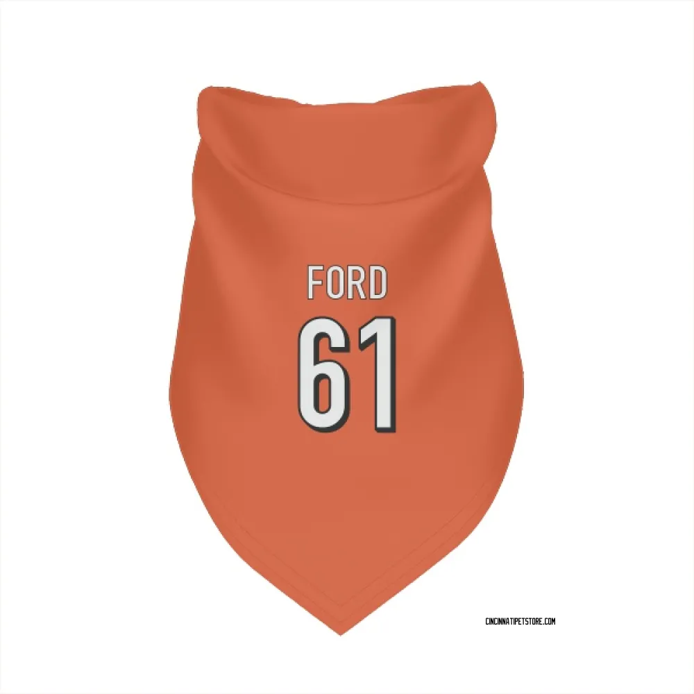 Cincinnati Bengals Cody Ford Orange Pet Bandana for Dog & Cat