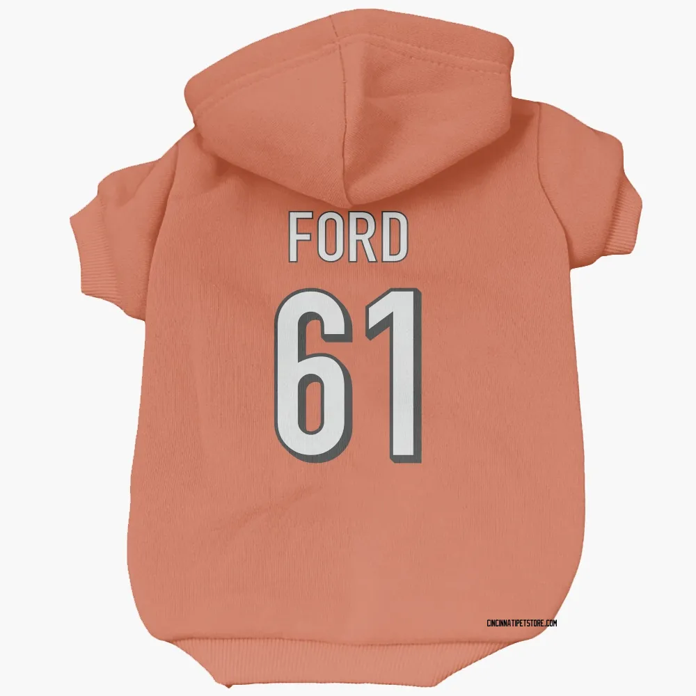 Cincinnati Bengals Cody Ford Orange Pet Hoodie for Dog & Cat