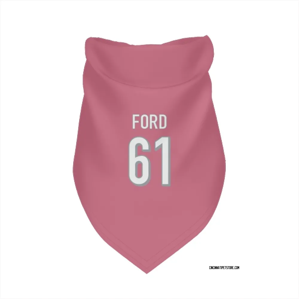 Cincinnati Bengals Cody Ford Pink Pet Bandana for Dog & Cat