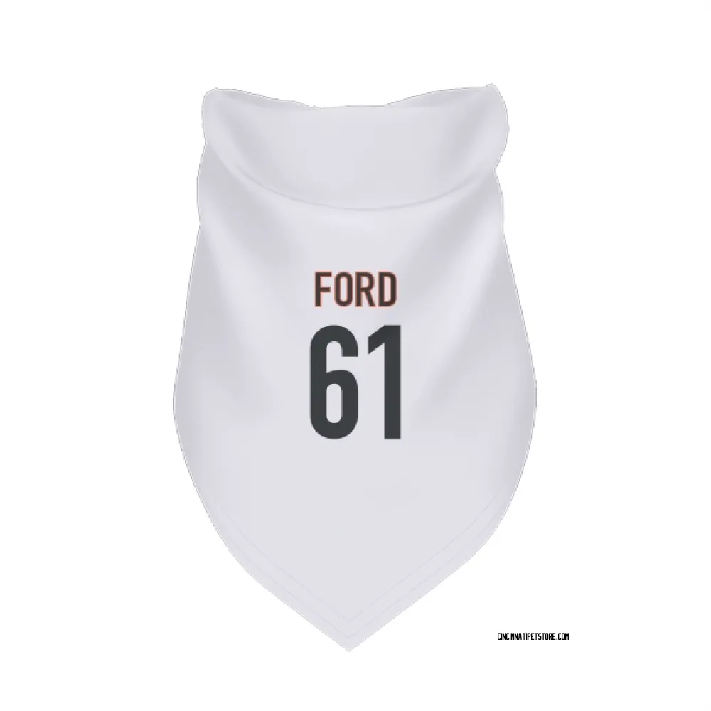 Cincinnati Bengals Cody Ford White Pet Bandana for Dog & Cat