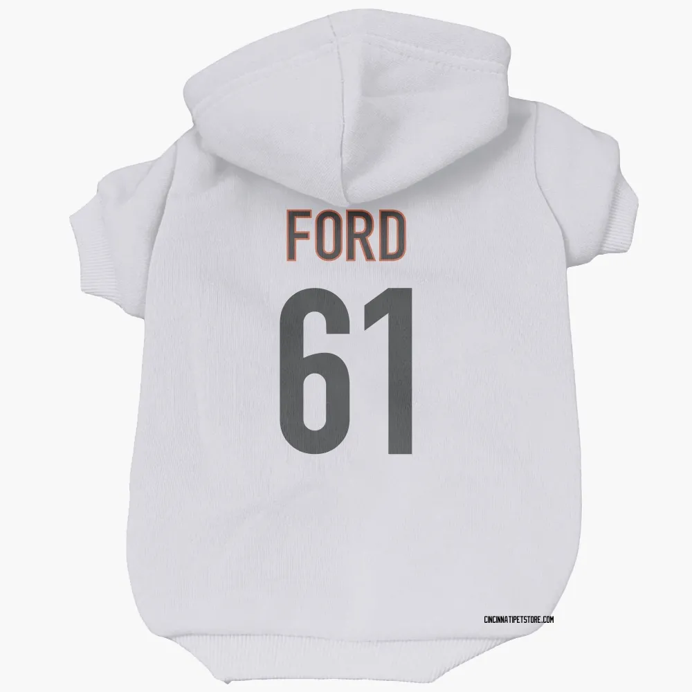 Cincinnati Bengals Cody Ford White Pet Hoodie for Dog & Cat