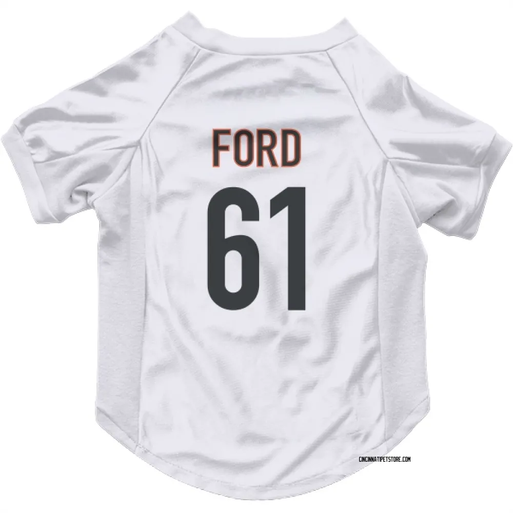 Cincinnati Bengals Cody Ford White Pet Jersey for Dog & Cat