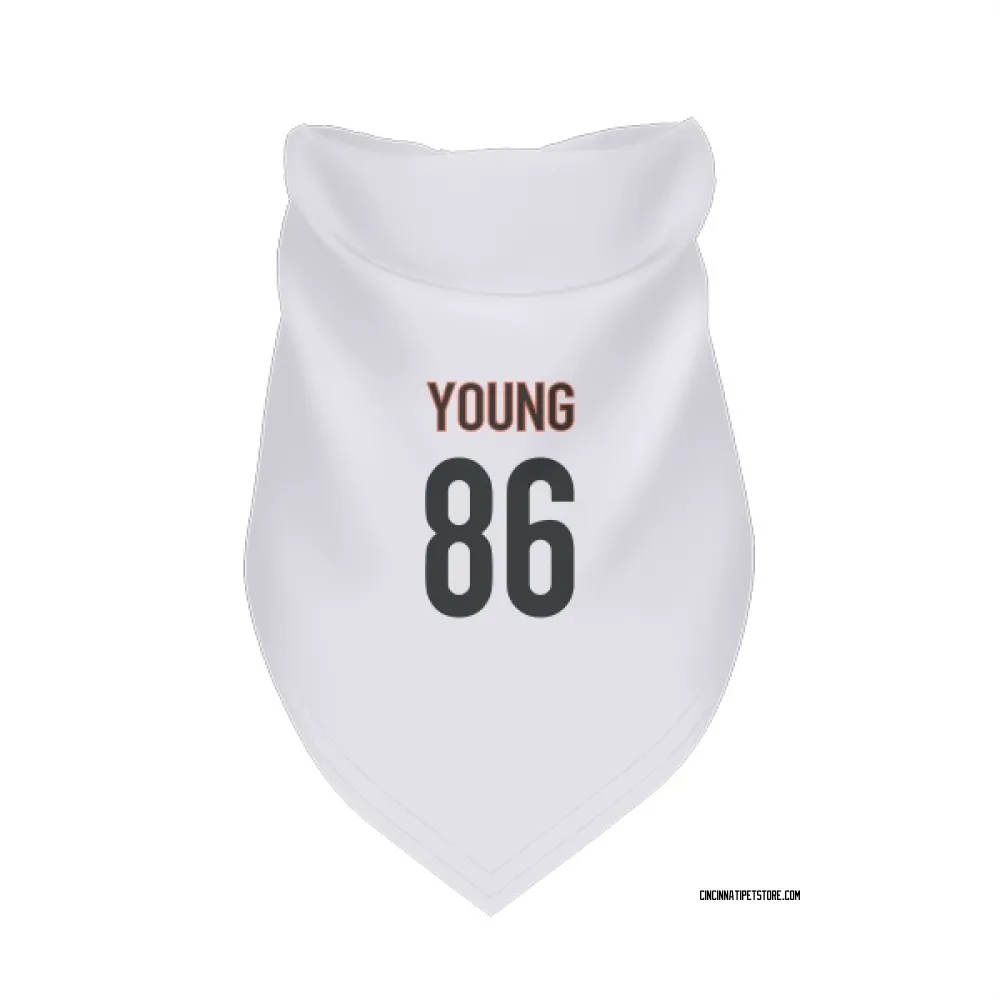 Cincinnati Bengals Colbie Young White Pet Bandana for Dog & Cat