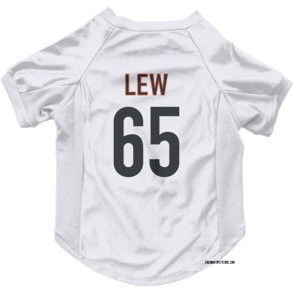 Cincinnati Bengals Connor Lew White Pet Jersey for Dog & Cat