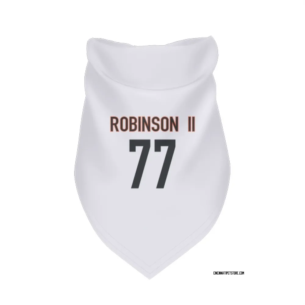 Cincinnati Bengals Corey Robinson II White Pet Bandana for Dog & Cat