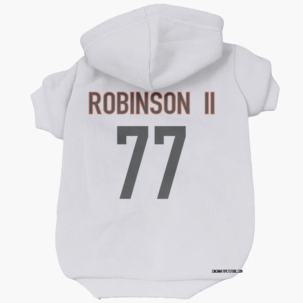 Cincinnati Bengals Corey Robinson II White Pet Hoodie for Dog & Cat