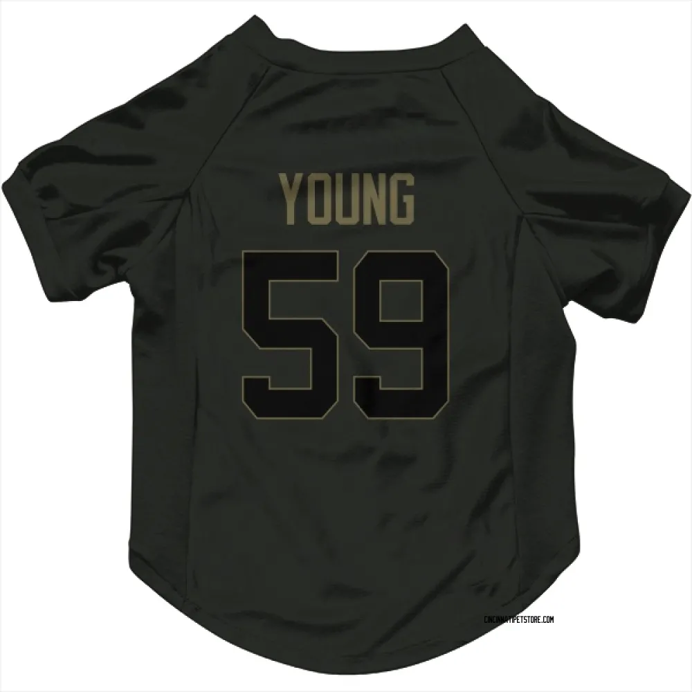 Cincinnati Bengals Craig Young Black Service Pet Jersey for Dog & Cat