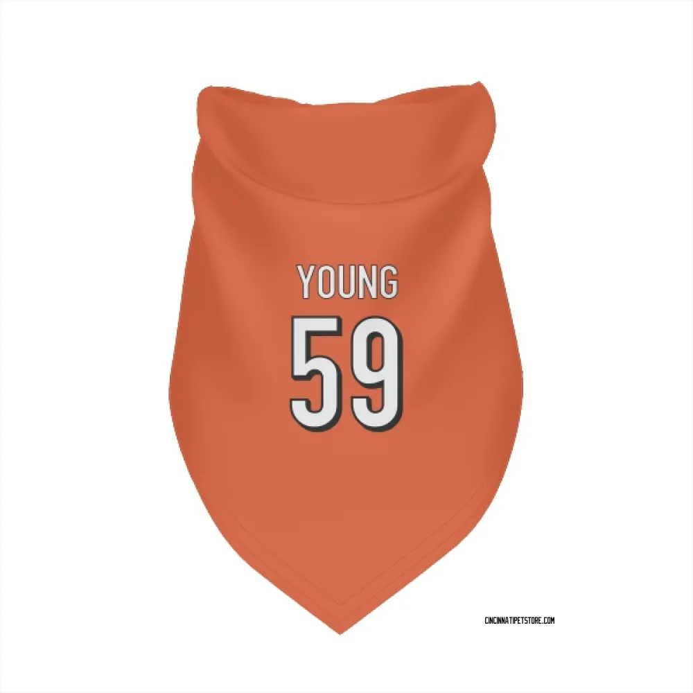 Cincinnati Bengals Craig Young Orange Pet Bandana for Dog & Cat