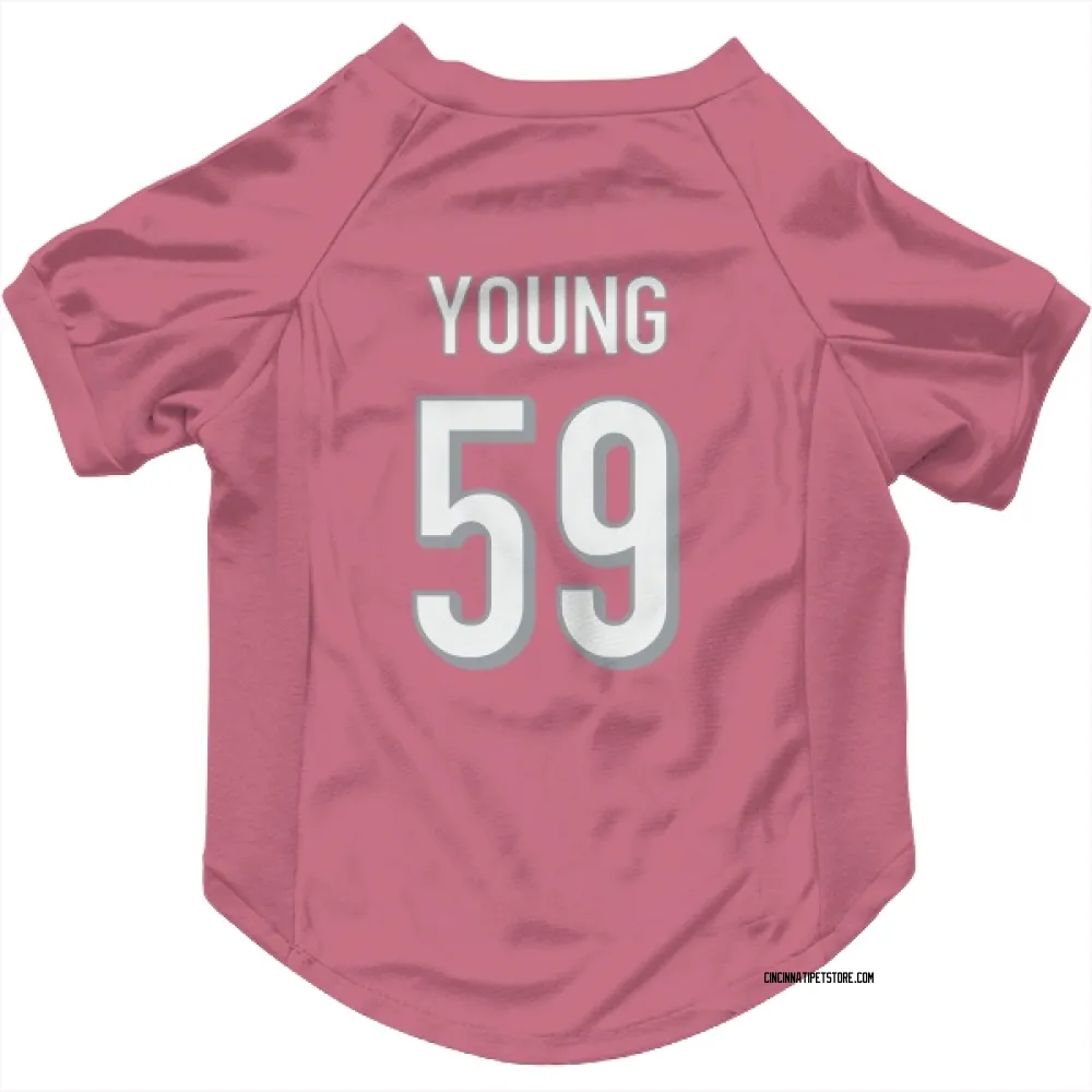 Cincinnati Bengals Craig Young Pink Pet Jersey for Dog & Cat